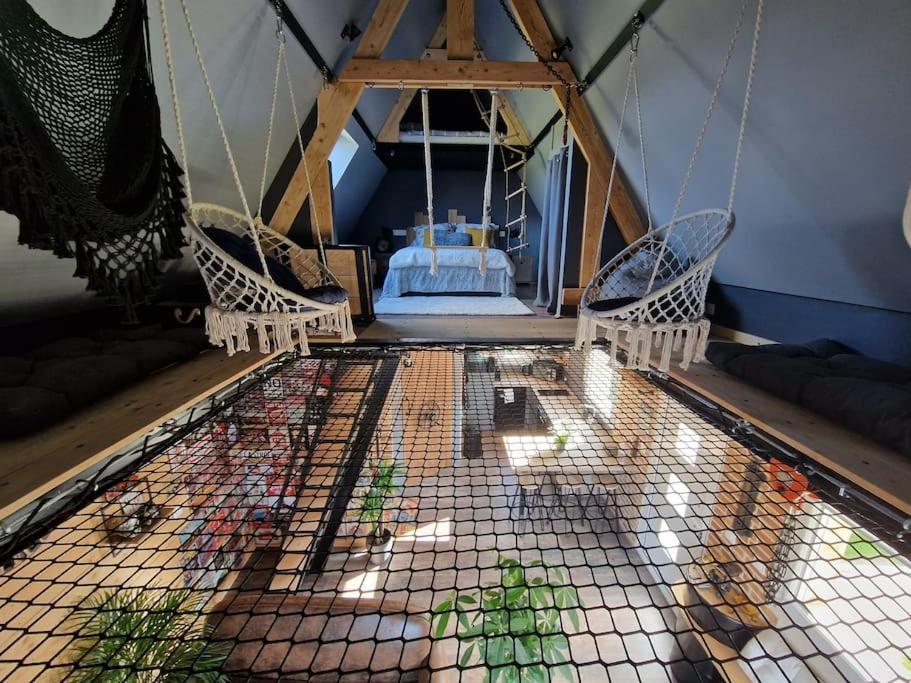 Chalet Industriel Avec Filet Et Spa Sorigny Dış mekan fotoğraf